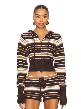 Dairy Boy Surfside Striped Knit Zip Up and Short